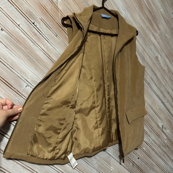 Denver Hayes Puffer Tan Khaki Lightweight Vest Layering Fall Western Sleeveless - Picture 5 of 7